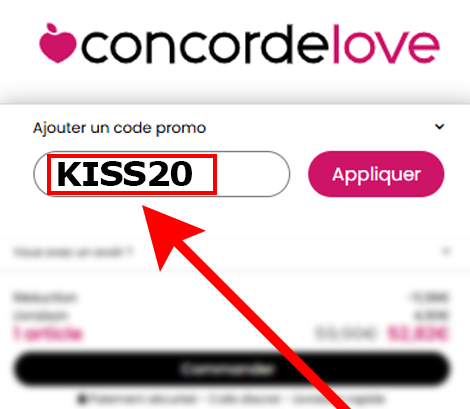 code promo concorde love KISS20